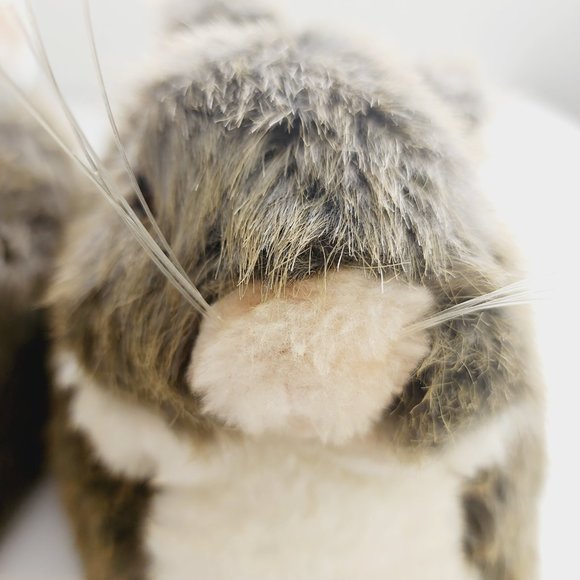 Novelty Plush Slippers Rabbit/ Bunny Faux Fur Brown and Tan Size M (7-8) - Picture 7 of 13